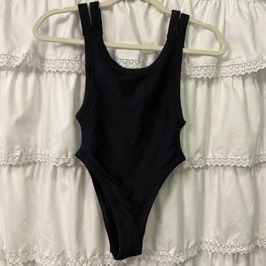 Zulu & zephyr racy black one piece.
